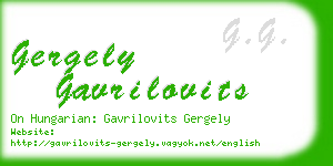 gergely gavrilovits business card